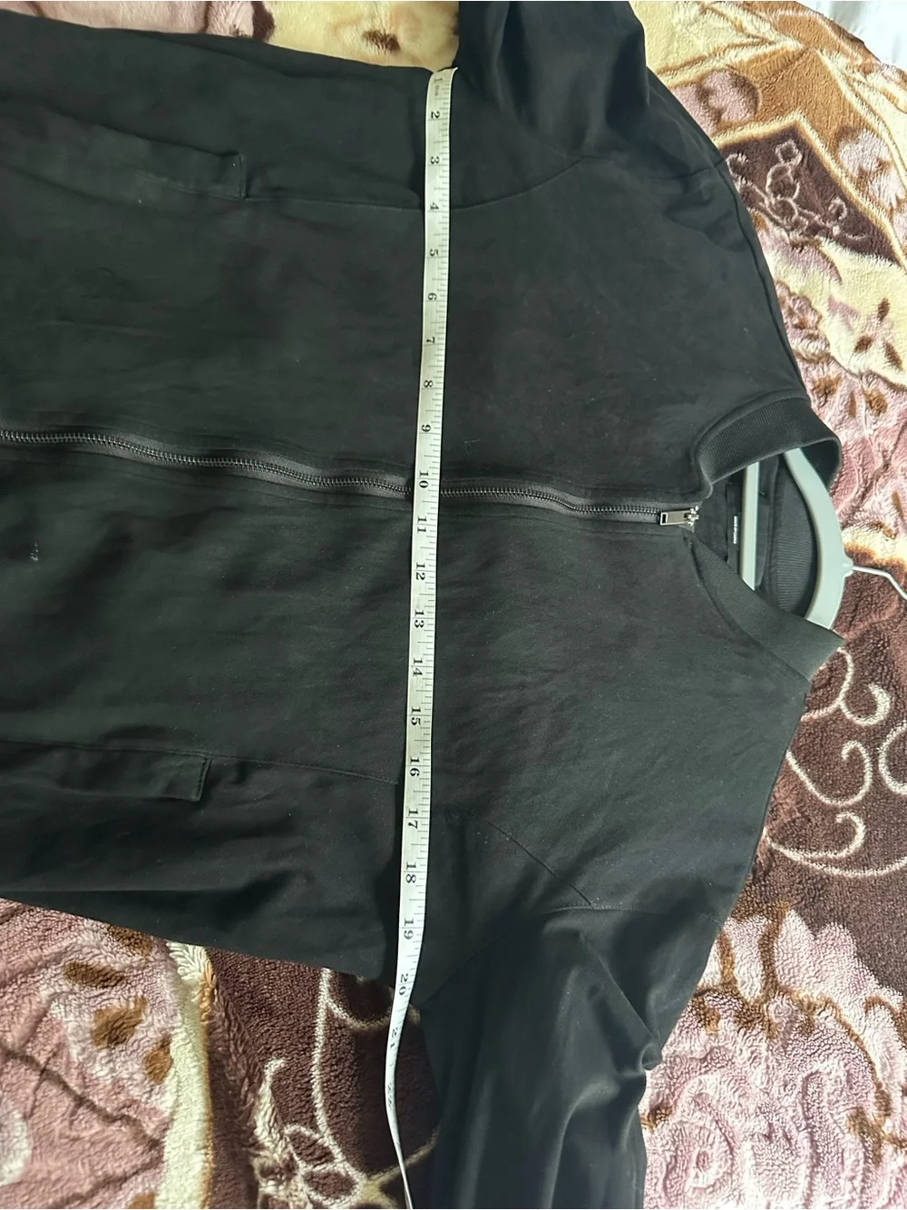 Zara Man Black Suede Zip Up Bomber Flight Jacket Size S